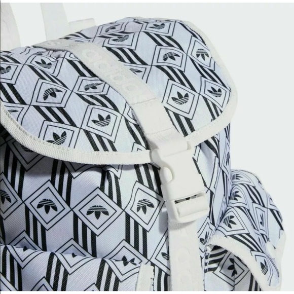 Adidas Women's Originals Utility Mini Backpack Girls Monogram Bags White LP6173 - Picture 5 of 15